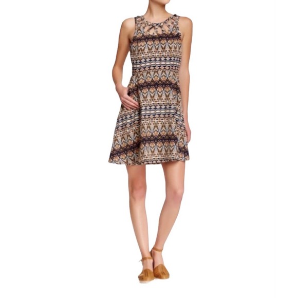 NWOT  Miss Me Aztec Multicolor Print Mini Dress | Small - Picture 1 of 9